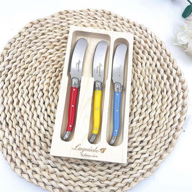 Набор из 3 ножей для сыра Laguiole, ножи для масла, ножи для сыра, скребок, слайсер, резак, красная радуга, столовые приборы, бар, 5,9'' 15,9 см