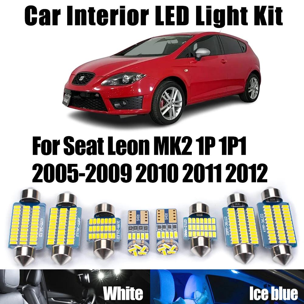 14Pcs Canbus LED Interior Ceiling Map Dome Trunk Light Kit For Seat Leon MK2 1P 1P1 2005-2009 2010 2011 2012 Car Accessories ik,098