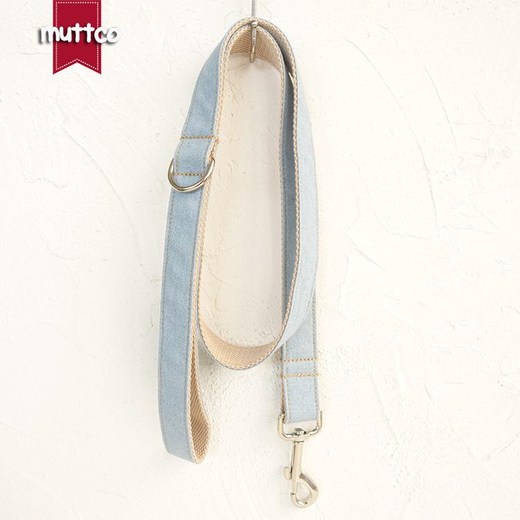 Custom Blue Dog Leash and Collar Set