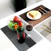 Placemats Table Mat Weave Stripe Pads Pallet Coaster Napperon Table Mat Tapete De Lugar Kitchen Accessories Easy-to-clean Dining Table Mat, Plate Mat