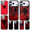 Чехол для телефона с изображением орла на флаге Албании для iPhone 17 Air 16 15 11 12 14 13 Pro Max Ударопрочный чехол