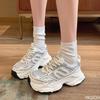 Fashionable versatile thick soled women's new spring summer thin mesh breathable height increasing casual sports shoes