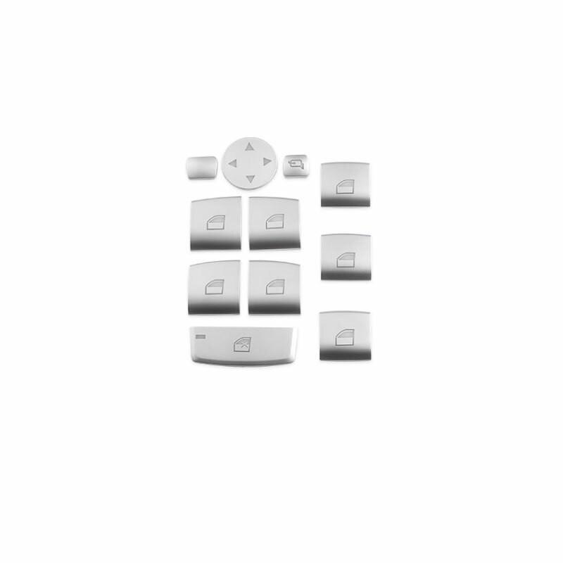 Window Switch Button Cover Trim 11PCS For BMW 3 4 Series GT 2013-2019 ABS Silver