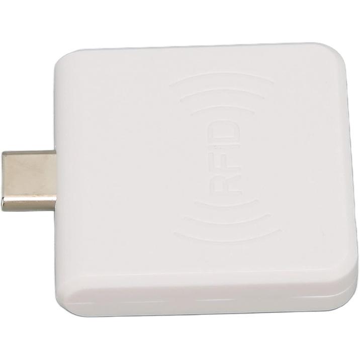 Card Reader, Credit Card Reader Type C Interface ID Mobile Phone Card Reader 125Khz Portable Smart Card Reader (White)