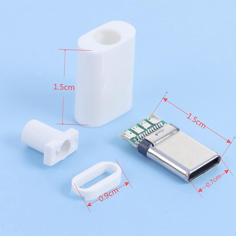 2Set Type-C Mirco Usb 3.1 High Current Fast Charging Connector Male Plug Diy Repair Accessories