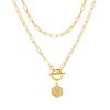 17KM Trendy Gold Initial Letter Necklaces For Women Fashion A-Z Alphabet Pendant Necklace Multilayer Chain Birthday Jewelry Gift