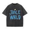Ретро-стираемая винтажная футболка Мужская и женская футболка рэпера Juice Wrld Футболка City Fashion Футболка Популярная хип-хоп футболка