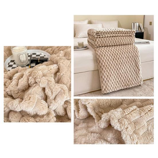 Одеяло из кораллового флиса, теплое, стильное, утолщенное, удобное на ощупь, теплое модное одеяло