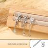 Korean Flower Teardrop Pendant Heart Star Titanium Steel Cartilage Stud Earrings