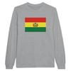 Длинная футболка - PIXELFORMA - Drapeau de la Bolivie - Gris - Col classique - Coupe Regular
