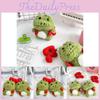 Charming Musical Frog Plush Keychain Short Plush Material Car Pendant 9.5cm