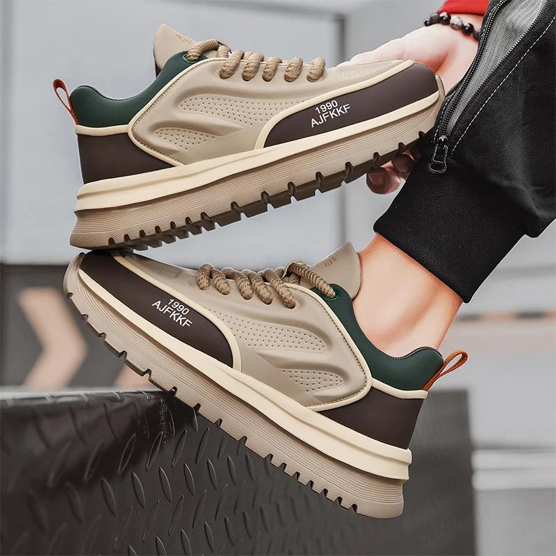Модные мужские кроссовки Мужские кроссовки Обувь для мужчин Спорт и отдых Толстая подошва Мягкие и удобные Скейтборд Мода Круглый носок