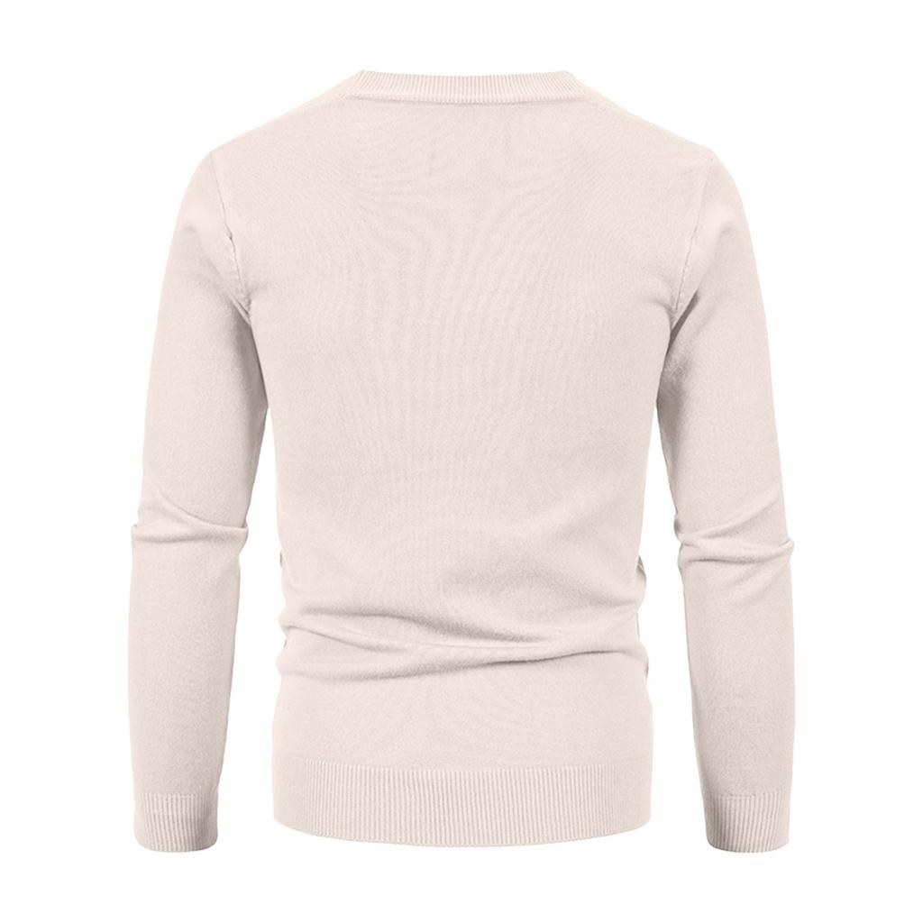 Мужская повседневная трикотажная приталенная рубашка-куртка с V-образным вырезом