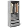 VidaXL Wardrobe Sonoma Grey 80x50x200 Cm Engineered Wood 3307752