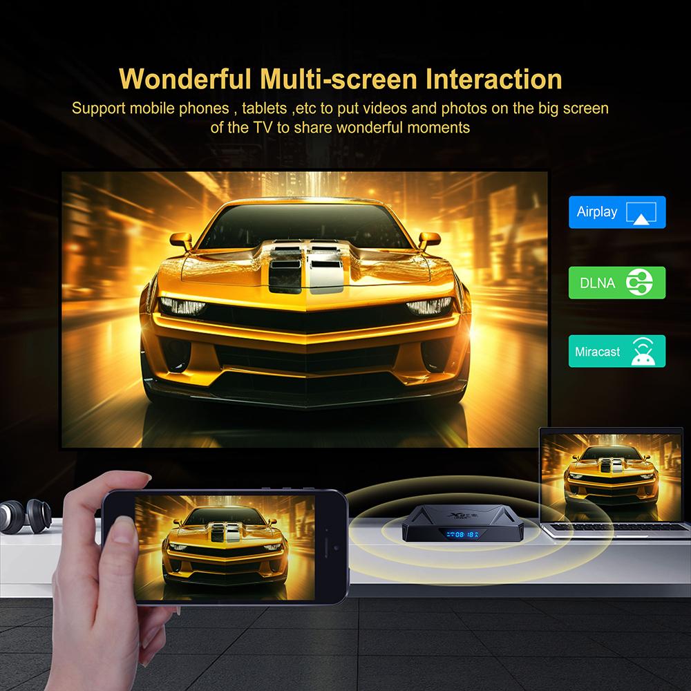 X96Q PRO+ Android 14 TV Box Allwinner H728 Octa Core Gigabit Ethernet Wifi 6 BT5.0 Set Top Box Media Player