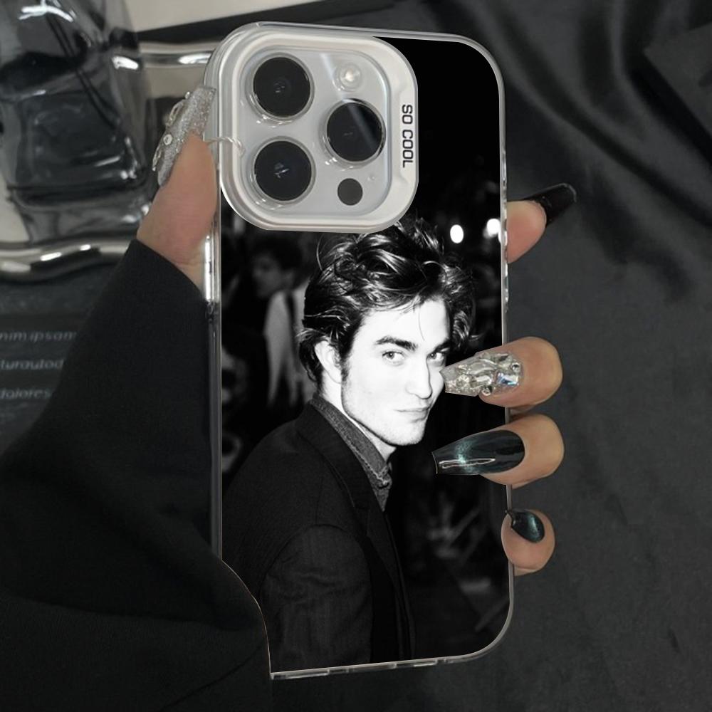 T-Twilight Robert Pattinson Phone Case For iPhone 16,15,14,13,12,11,Pro,Max,Plus,Mini,XS Anti Fall Gray Silver Matte Hard Bumper