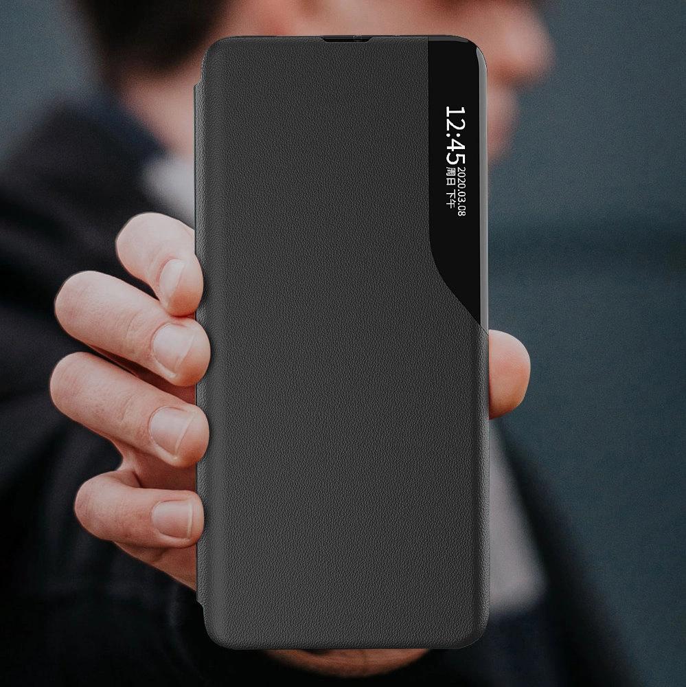 Eco Leather View Case Elegant Case With Flip Cover And Stand Function For Xiaomi Redmi Note 11T 5G / Redmi Note 11S 5G / Poco M4 Pro 5G Blue