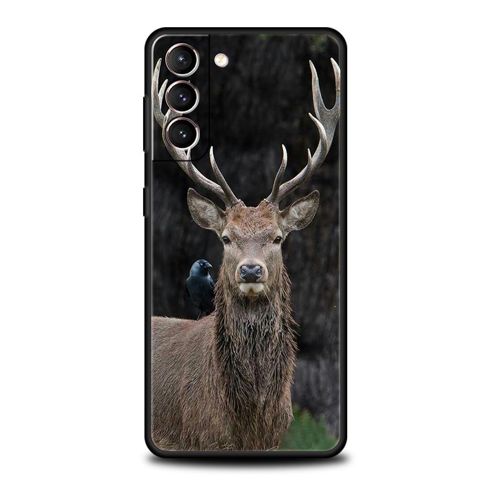Deer Hunting Camo Soft Phone Case For Samsung Galaxy S24 S23 S22 S20 Ultra S21 FE 5G S10 S9 Plus S10E S8 20 Silicone TPU Cover