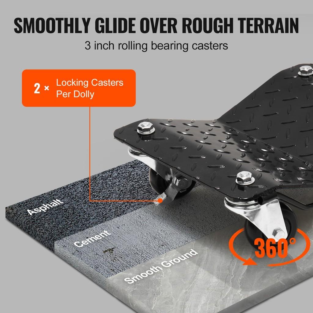 2 шт. Колесные тележки 3000 фунтов грузоподъемность Тележки для перемещения автомобиля Сверхпрочные колесные тележки для автомобильных шин Набор стоек для автомобильных шин