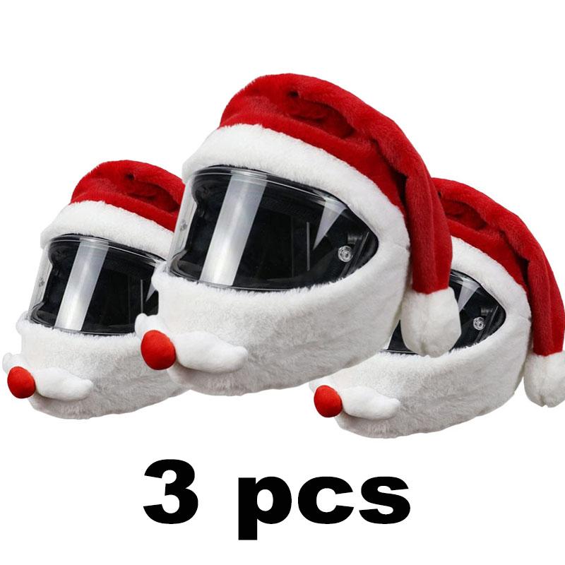 Забавная Рождественская Шапка Чехол на Мотоциклетный Шлем Санта Клаус Велосипедный Шлем Капюшон Веселого Рождества Развлечения Украшение Шапка Мультяшная Кепка