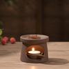 3 in 1 Coarse Pottery Candle Heating Tea Warmer Set Ceramics Japanese Reed Diffuser Essential Oil Furnace Household Home Decor
