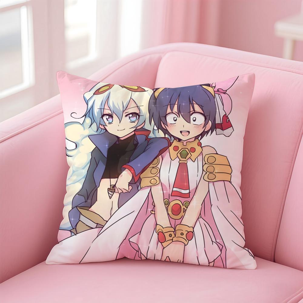 Epic Japanese Anime TTengen Toppa Gurren Lagann Cushion Cover Pillow Case Soft Skin Friendly Fabric  Concealed Zipper