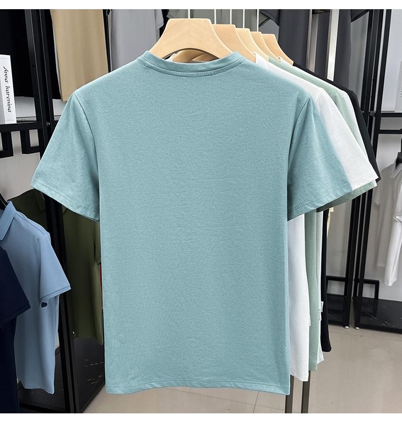 Jovo Summer Breathable Sweat-Wicking Round Neck Pullover T-Shirt