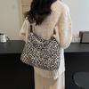 Autumn and Winter Large-capacity Leopard Print Tote Bag New Fashion Trend Shoulder Bag Casual Work Commuter Messenger Bag