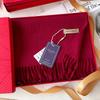 100 Cashmere Scarf Women's Autumn and Winter Versatile Burgundy Scarf Winter Premium Gift