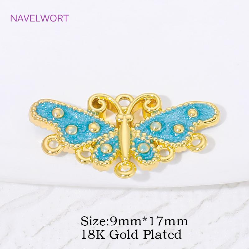 2/4/6 шт. Латунные Шармы-Соединители 18K Позолоченные Соединители Для Браслетов Фурнитура, Соединители Для Украшений, Аксессуары Для DIY Украшений