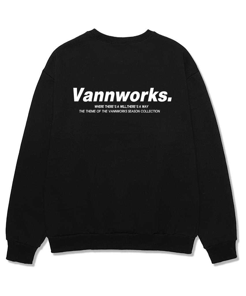 VANNWORKS Minimalism Logo 2 Sweatshirt (Vls0114) Black (Type A)