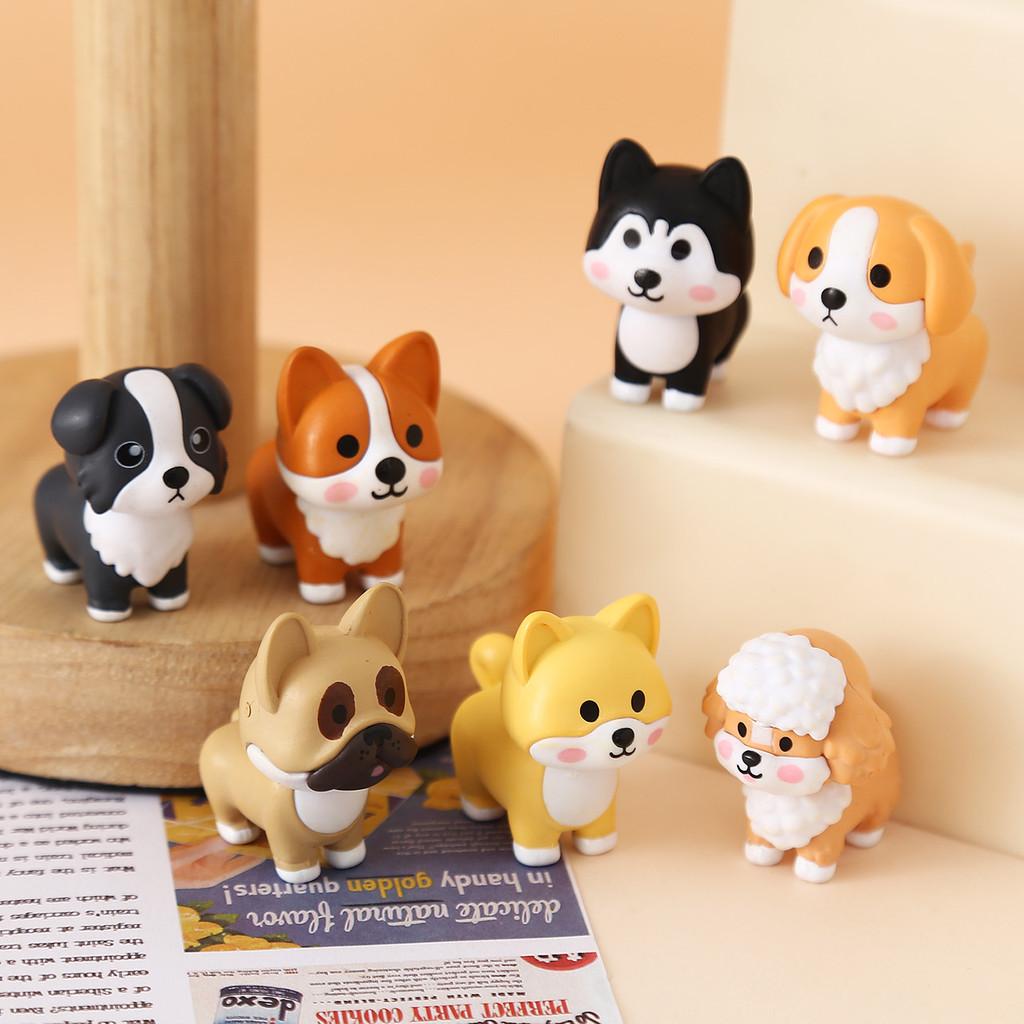 ПВХ Миниатюрные Фигурки Собак Коллекционная Игрушка-Сюрприз Для Детей И Взрослых