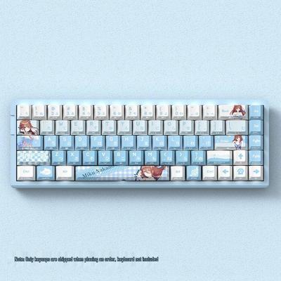 Прозрачный колпачок клавиши PBT с аниме-тематикой Накано Мику, OEM, с боковой печатью, сублимированный