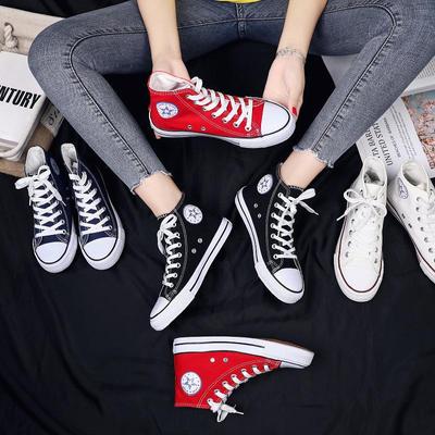 Женские классические высокие кеды из парусины — дышащий летний стиль для пар и студентов