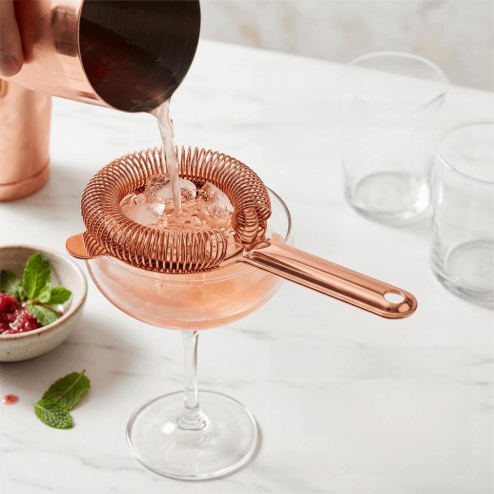Anti Rust Drink Strainer High-Density Spring Ice Strainer Ergonomic Bar Strainer Restaurants