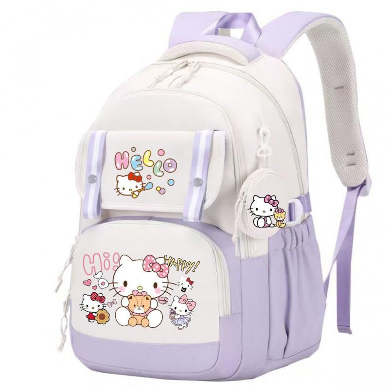 Cute Cartoon Kawaii School Backpack Teen Girls Boys Lightweight Large Capacity Oxford Fabric Waterproof Student Bag