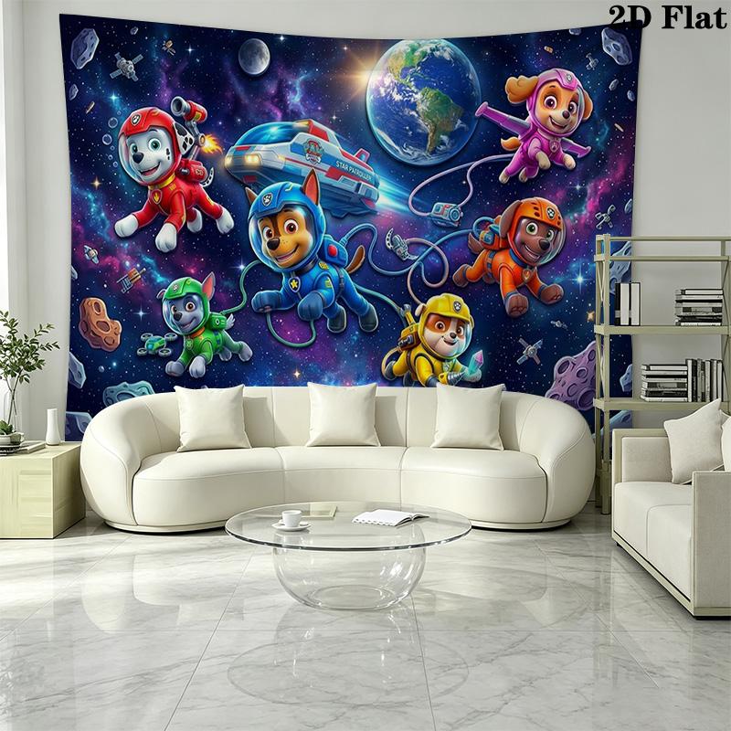Dogs Cartoon Wall Tapestry Aesthetic Wall Hanging Printed Fabric Blanket Decorative Tapestries for Bedroom Living Room Home Decor