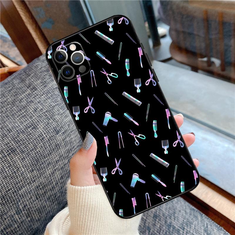 Чехол для телефона парикмахера стилиста для iPhone 16 15 14 12 11 13 Pro Max 12 13 mini XR 15 16 Plus 16e Защитный корпус