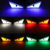 2PCS Devil's Eye Light 12V Car Motorcycle Tail Light Demon Eyes Decoration Lamp Red Green Yellow Blue White License Plate Lamp