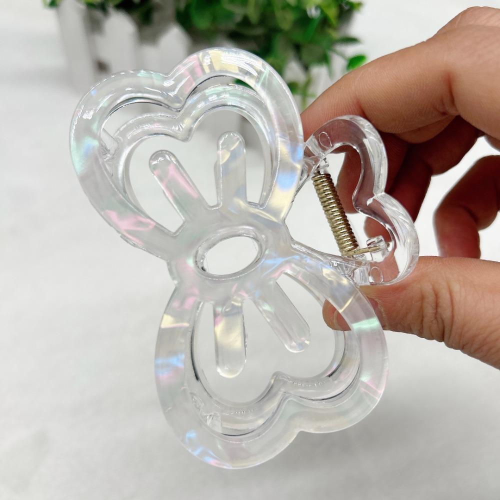 Colorful Bow Hair Carb Clip Korean Style Geometry Hair Claw Sweet Acetic Acid Barrettes Women