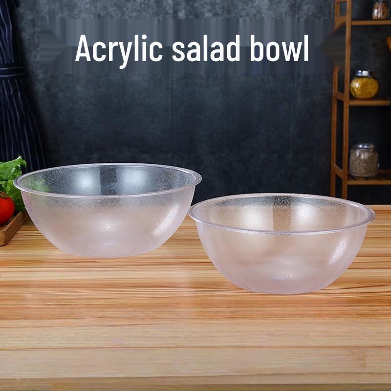 Прозрачный круглый сервировочный таз для фуршета