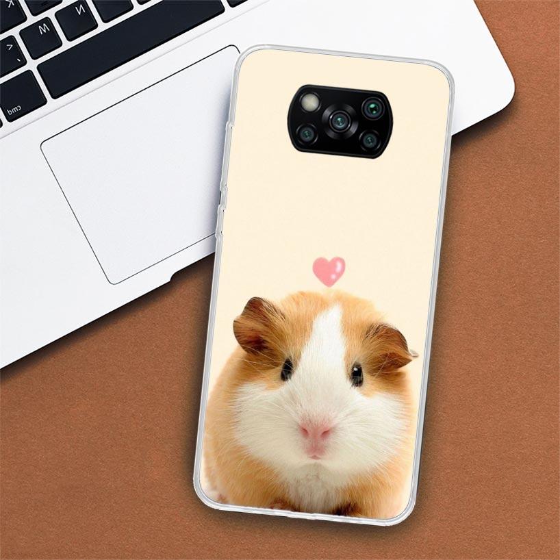 Милый чехол для телефона с изображением хомяка для Xiaomi Poco X3 Nfc X4 Gt X5 Pro M5S M4 M3 M2 F5 F4 F3 F2 F1 Mi Note 10 Fundas Shell