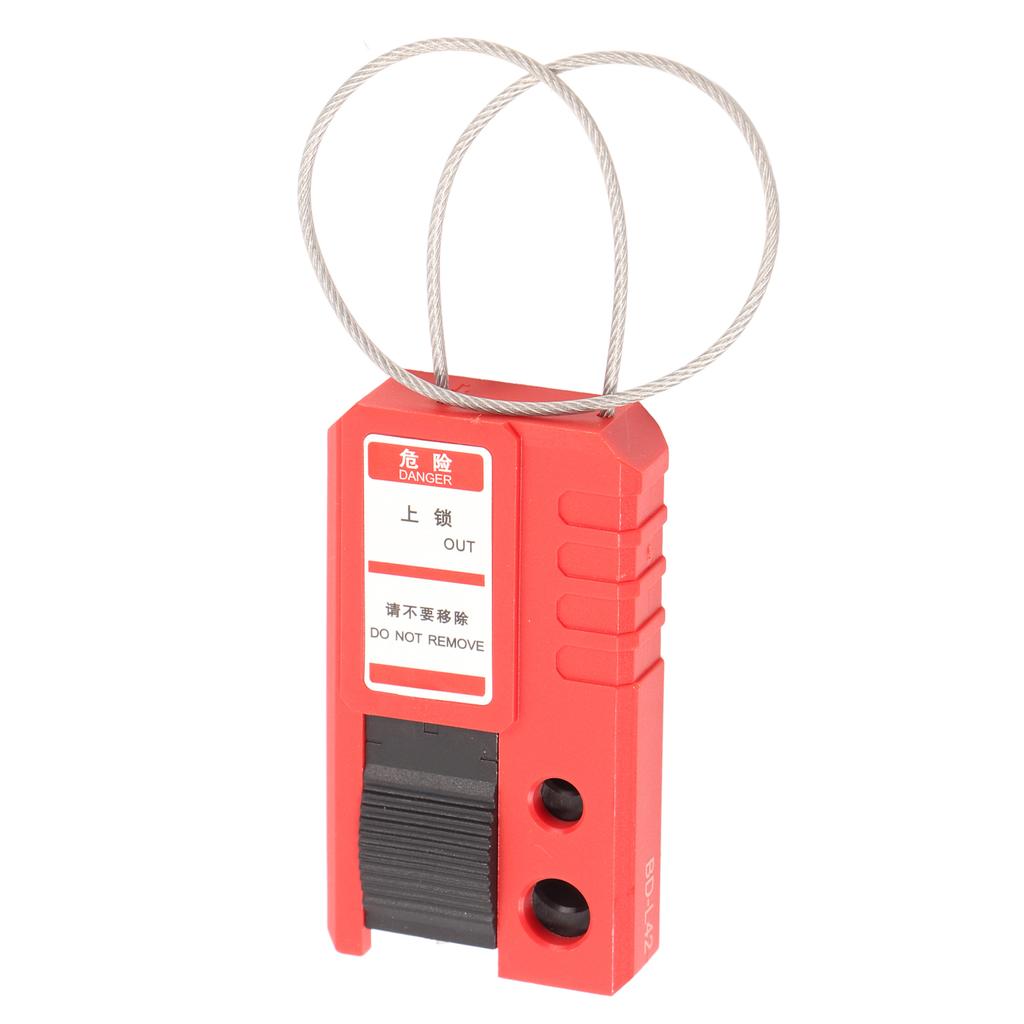 Lockout Tagout Cable Lock Adjustable Stainless Steel Power Insulation Industrial Cable Lock for
