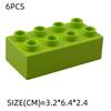 6 шт. 2X4 больших размеров, красочные строительные блоки, большие 2*4 точки, толстые кирпичи, образовательные, творческие детские игрушки, совместимые