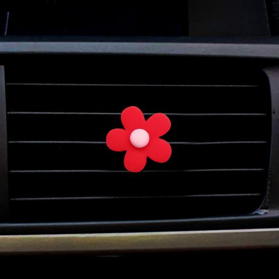 Автомобильный зажим для ароматерапии в форме цветка с хорошим запахом, пластиковый автокондиционер, зажим для духов для автомобиля