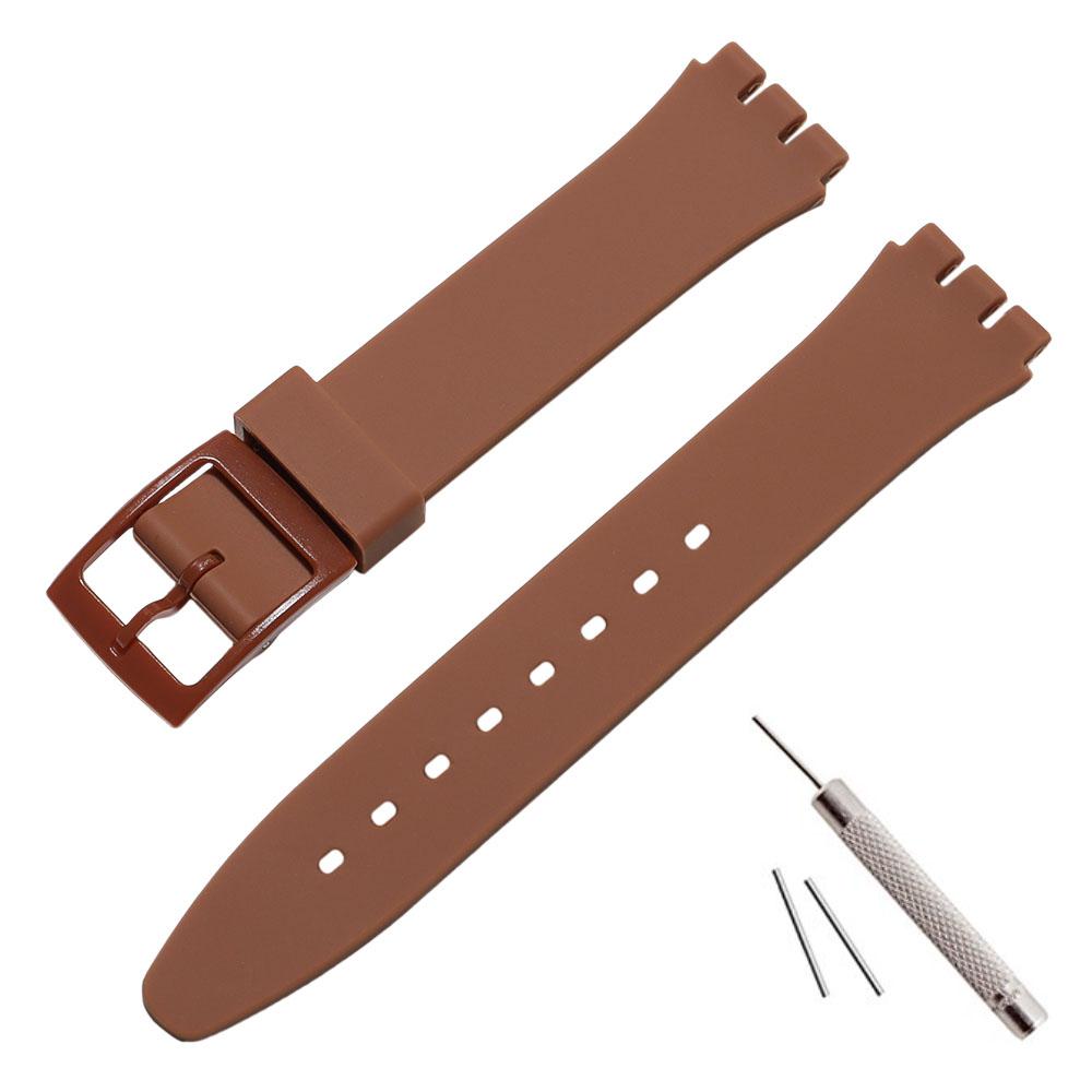 Силиконовый ремешок для часов 16 мм 17 мм 19 мм 20 мм для Swatch Цветной спортивный ремешок Резиновый сменный браслет Аксессуары для часов