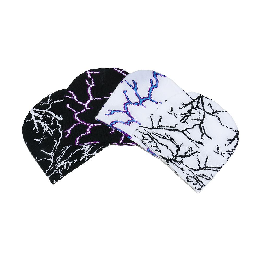 Шапка бини молния прохладный ветер вязаная шапка темная шерстяная шапка мужская и женская лыжная холодная шапка хип-хоп