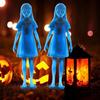 Halloween Outdoor Decor Yard Signs Scary Doll 40cm Metal Twins Spooky Garden Stakes For Yard, Patio Garden Spooky Carnival Theme