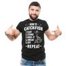 Смешная футболка для рыбалки Как ловить рыбу Футболка Подарки рыбаку Подарок на День отца Футболка Унисекс