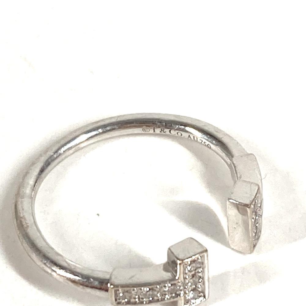 TIFFANY&Co. T-wire diamond logo diamond 750 Gold K18 18K Ring Au750 Silver